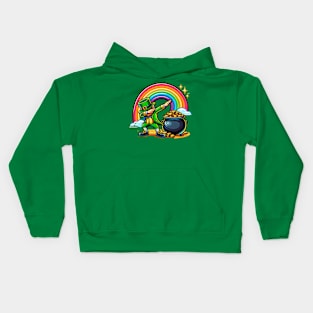 Dabbing Leprechaun St Patricks Day Kids Hoodie